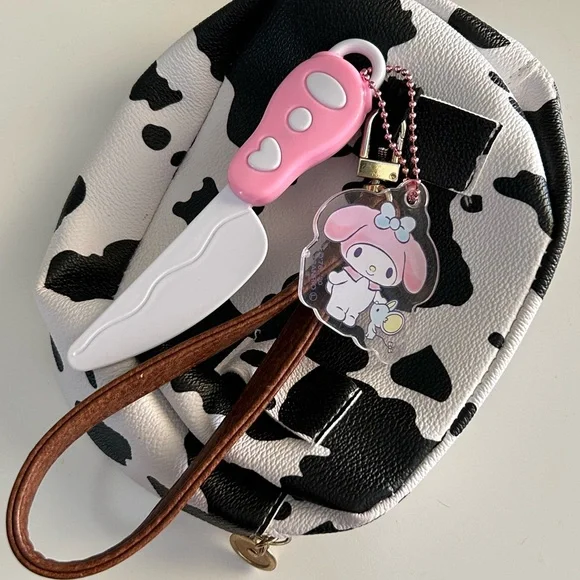 Sanrio My Melody Pink and White Keychain Knife Womens Cute Bag Dangler - Picture 2 of 2